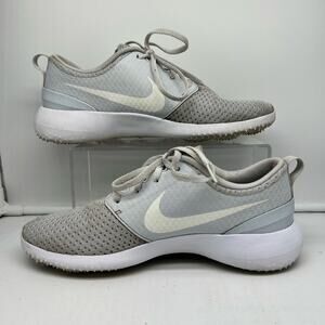 NIKE Shoes Women 9.5 Light Gray Metallic White Roshe G Golf CD6066-002 Spikeless